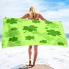 Green Clover St Patrick's Day Bath Towel Oversized Lightweight Beach Towel Travel Swim Pool Yoga Camping for Adults Women Men
