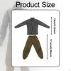 1/6 Scale Action Figure Clothes Miniature Clothing Plaid Shirt Pants Men Mini Casual Doll Costume