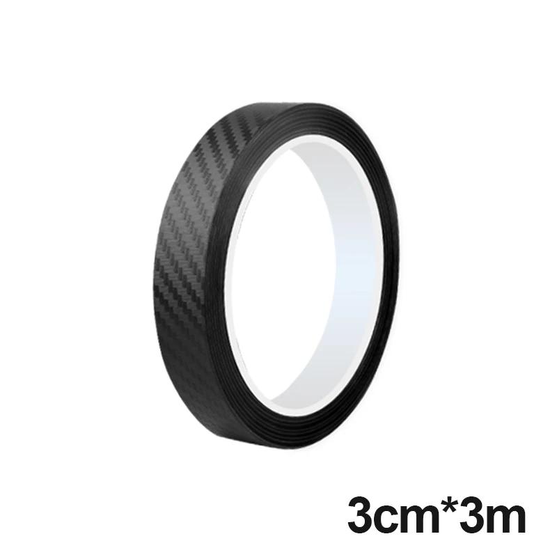 Nálepka z uhlíkových vláken Ochranná fólie na prahy dveří auta Samolepicí páska proti poškrábání na hranu prahu dveří a boční zrcátko Vodotěsné samolepky