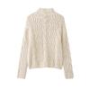 2025 Autumn Women's Solid Color Round Neck Knit Sweater, European & American Style