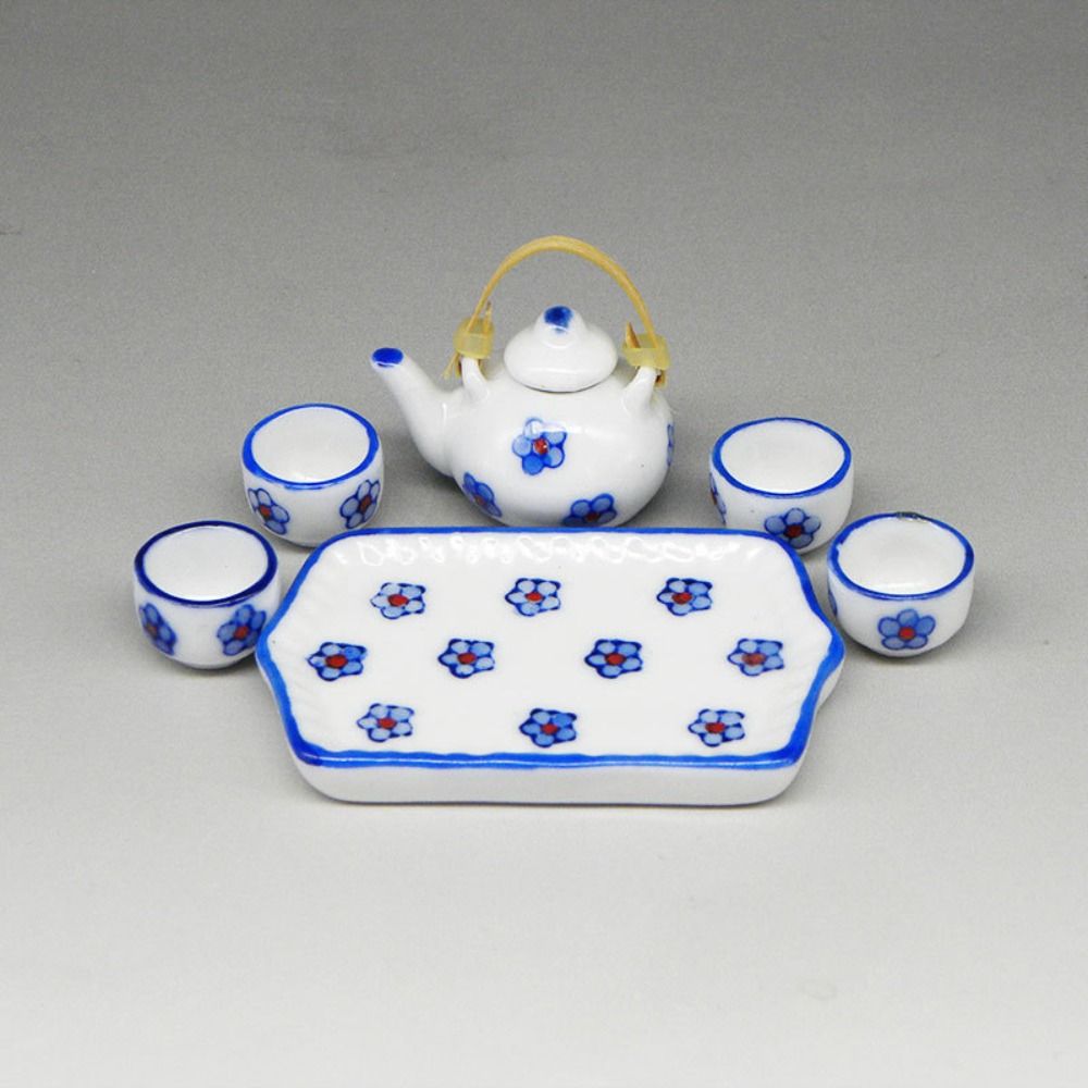 High Quality Mini House Accessories Ceramic 10 Styles Desk Top Pocket Tea Set for 1/6 BJD /1.5" Barbie /Blythe