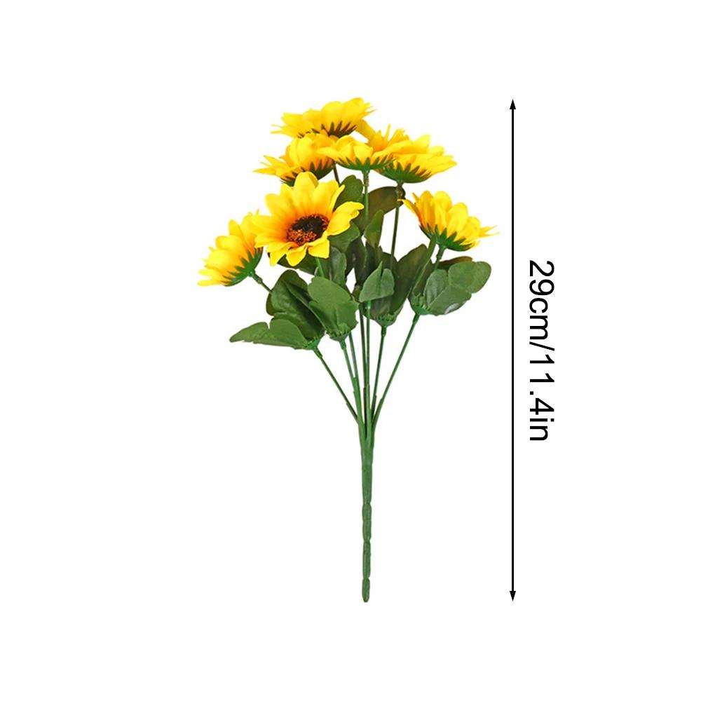 

Sunflower Wedding Home Decoration and Artificial Flower Simulation Photography Props 7 Artificial Sunflower Heads