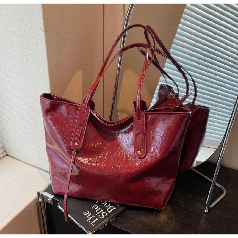 Popular bags women's large-capacity new autumn and winter versatile retro shoulder bags commuter tote bags