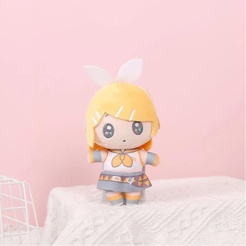 Hatsune Miku Plush Keychain Anime KAITO MEIKO Series Len Rin Cute Soft Filled Doll Keychain Bag Pendant Fan Birthday Gift Toy