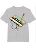 Camiseta Masculina 3D Impressa Lápis Fita Cassete Anos 80 Camiseta Retro Música Anos 1980 Roupa Masculina Camiseta Vintage Camisetas