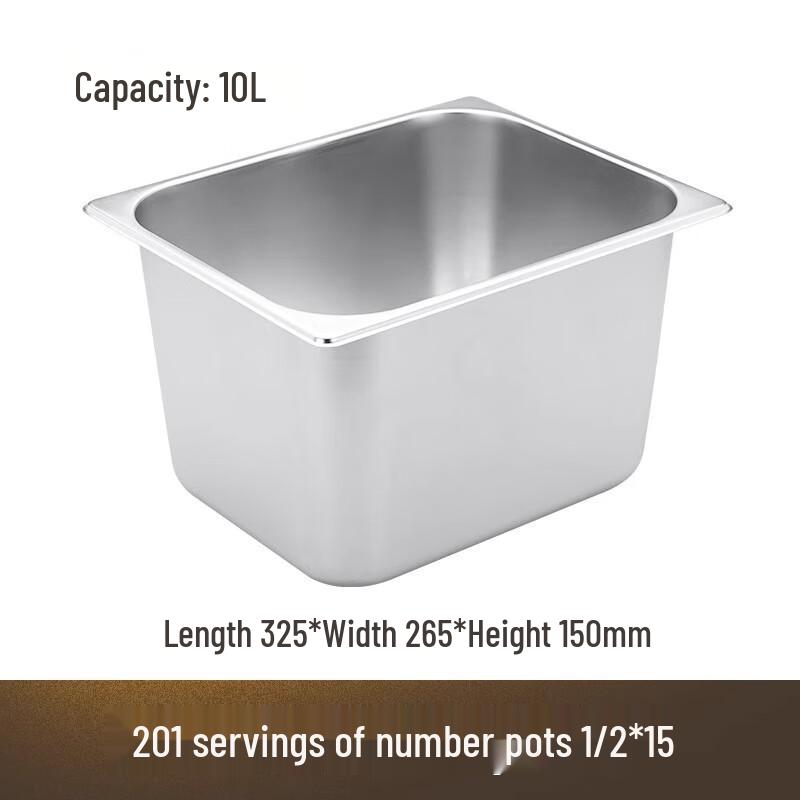 AVADEN Stainless Steel Rectangular Food Pan with Lid