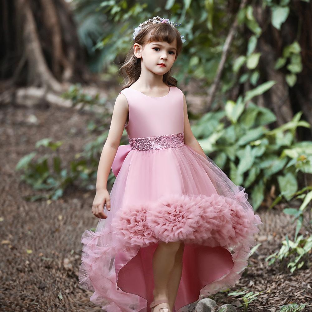 New Children's Dress Princess Dress Girl Flower Tail Dress Piano Performance Tutu Skirt Ready in Stock