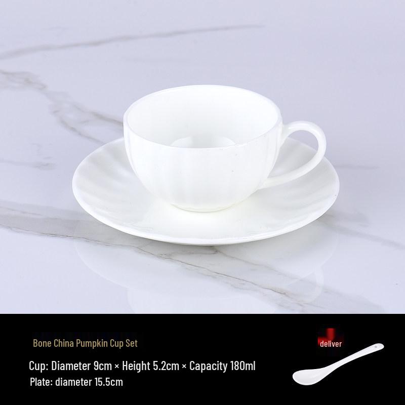 Luxurious Bone China Gold Rim Coffee Cup & Saucer Set - Pure White Ceramic English Style for Hotels and European Coffee Service
