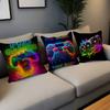 Pop Neon Video Game Character Pillow Case Cushion Cover Car Throw Pillow Case For Sofa Car Christmas Gift 40x40cm 45x45cm