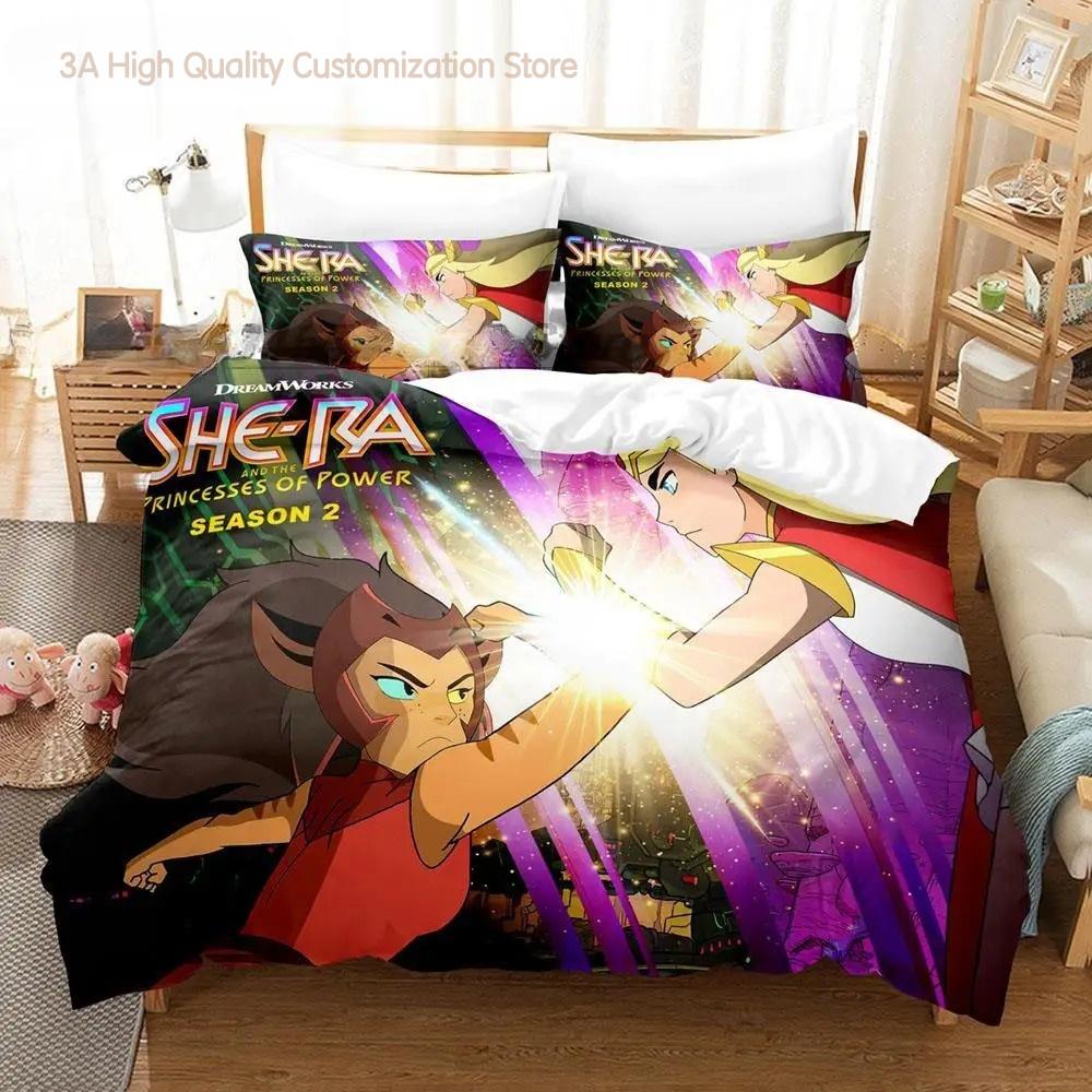 She Ra And The Princesses Of Power Set Biancheria da Letto Singolo Twin Full Queen King Size Set Biancheria da Letto Camera da Letto Adulti Copripiumino Set 3D