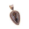 Natural Pietersite Gemstone 925 Solid Sterling Silver TwoTone Pendant 1.50" W7s03