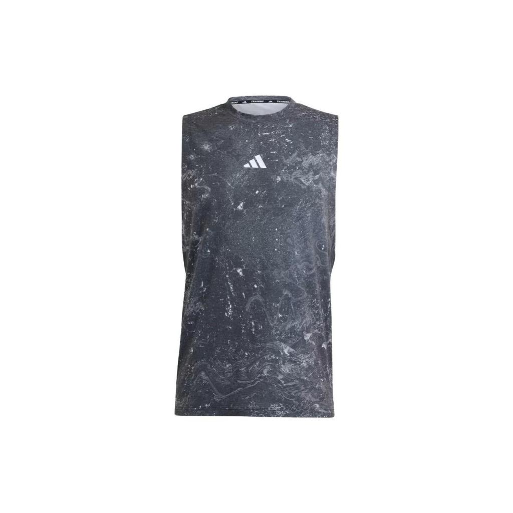 Adidas Power Workout Tank Top With Full-Print Men Tops Black IK9684
