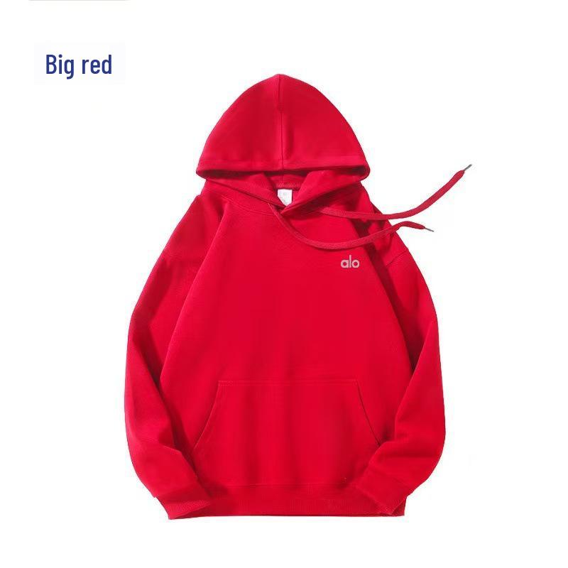 Alo Yoga Grenzüberschreitendes versilbertes Kapuzensweatshirt: Lässiger lockerer Komfort-Pullover für Herren und Damen für Herbst und Winter