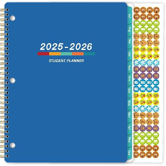 Student Planner 2025-2026 - Academic Planner 2025-2026, July 2025 - June 2026, 11" × 9", Weekly Lesson Planner, Monthly & Weekly School Planner for