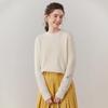 Women's Thickened Fleece Striped Knit Sweater - Light Luxury Autumn/Winter Round Neck Top
