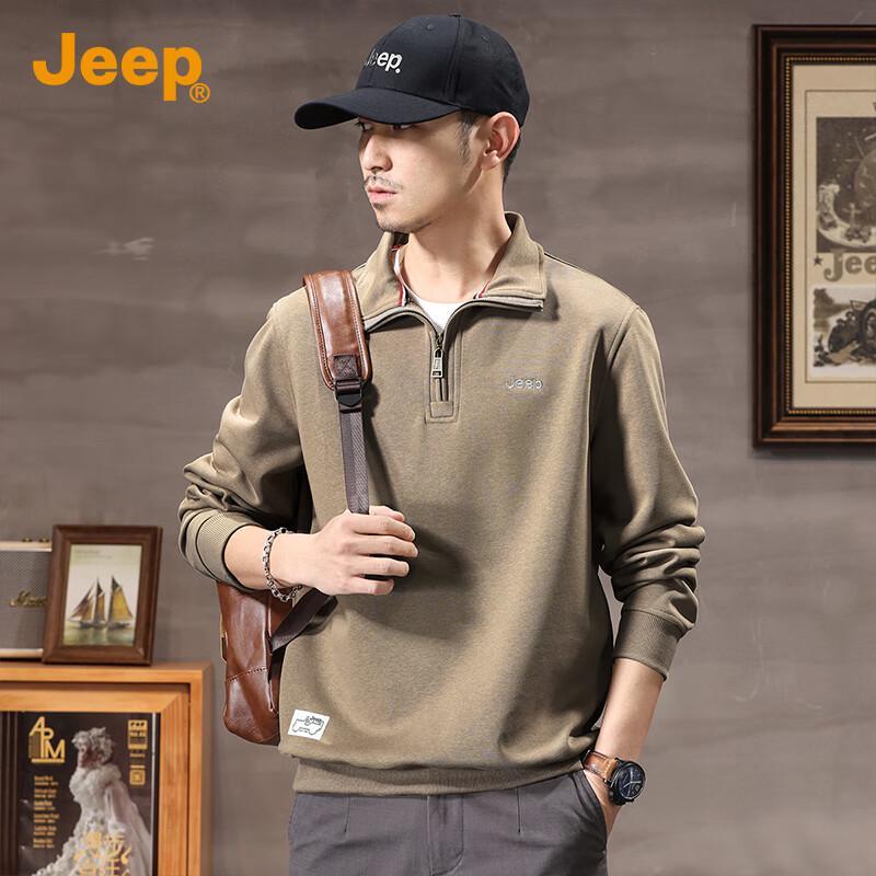 JEEP Men's 2025 Autumn/Winter Polo Collar Sweatshirt