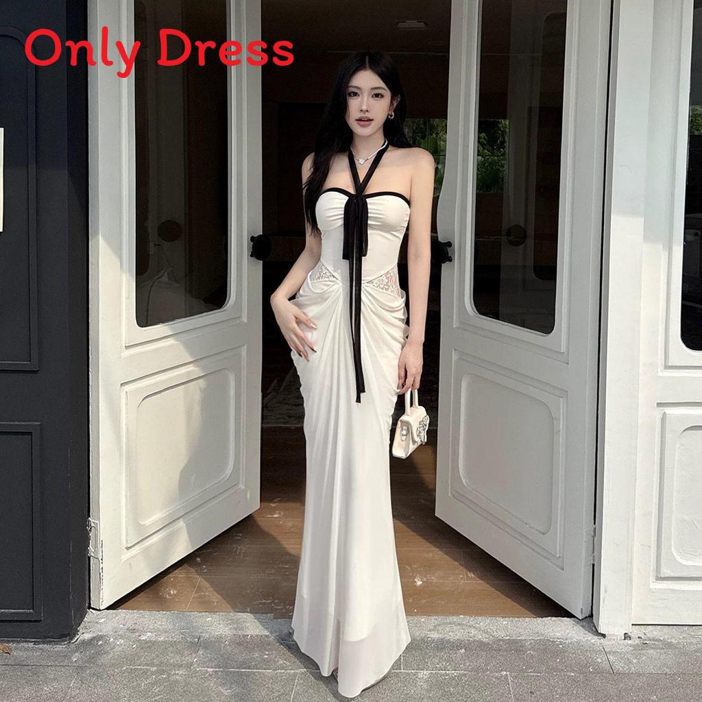 Elegant Polyester Off Shoulder Mermaid Dress With Backless Design For Summer Wear