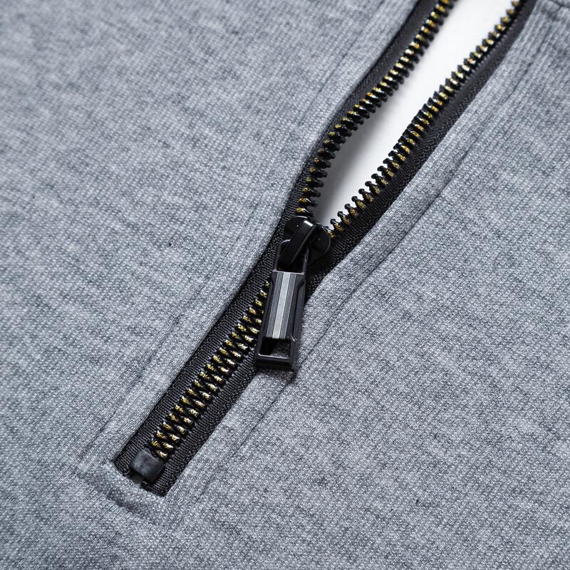 JEEP Men's Fleece-Lined Half-Zip Stand Collar Sweatshirt