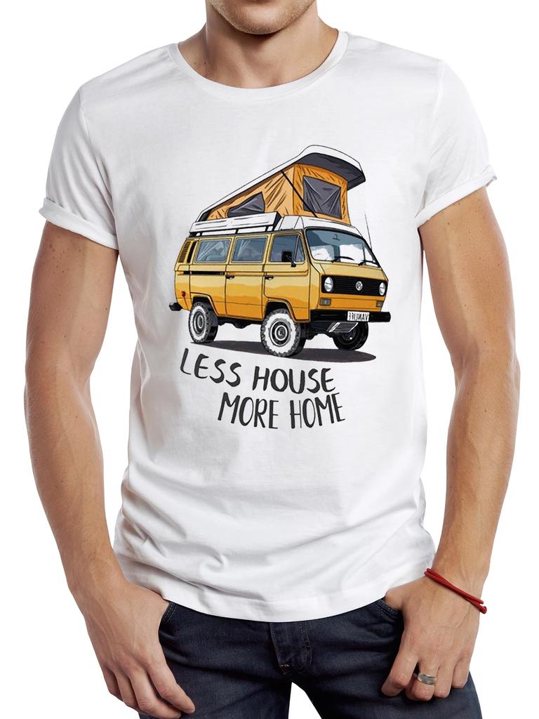 Sapextee Vintage Mountain Camper Van Men T Shirt Casual Vanlife Male Tops Hipster Retro Camping Bus Printed Tee