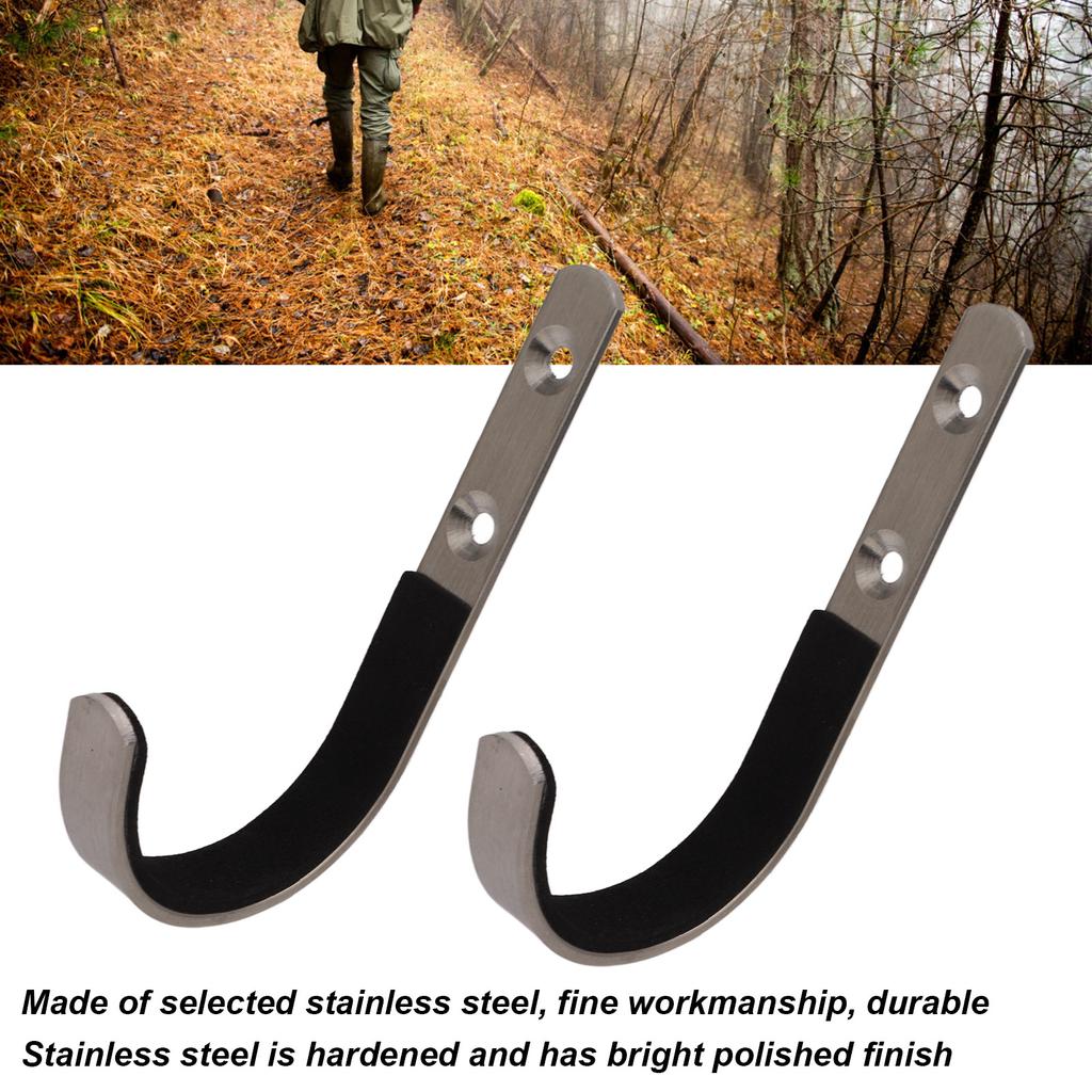 2 STÜCK Wandhalterungen Aufbewahrungsregal J-Haken für Bogenschießen mit weicher Polsterung Jagdausrüstung