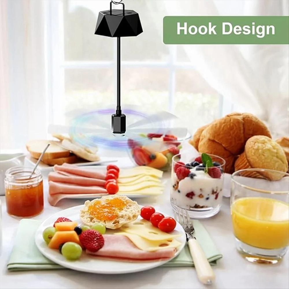 USB Rechargeable Insect Repellent Fan Portable Fly Fans for Food Fly Repellent Fan Picnic