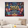 America 250th Anniversary Tapestry  Patriotic July 4th Polyester Wall Hanging for Living Room Dorm Party Decor