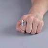 Werkzeug Schraubenschlüssel Offener Ring Silberbeschichtet Verstellbarer Ring Herren Motorrad Fahrrad Fahren Hip Hop Rock Trend Schmuck
