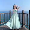 French Niche Beautiful Temperament Suspender Dress Fairy Summer Feeling Seaside Vacation Super Fairy Waist Beach Dress