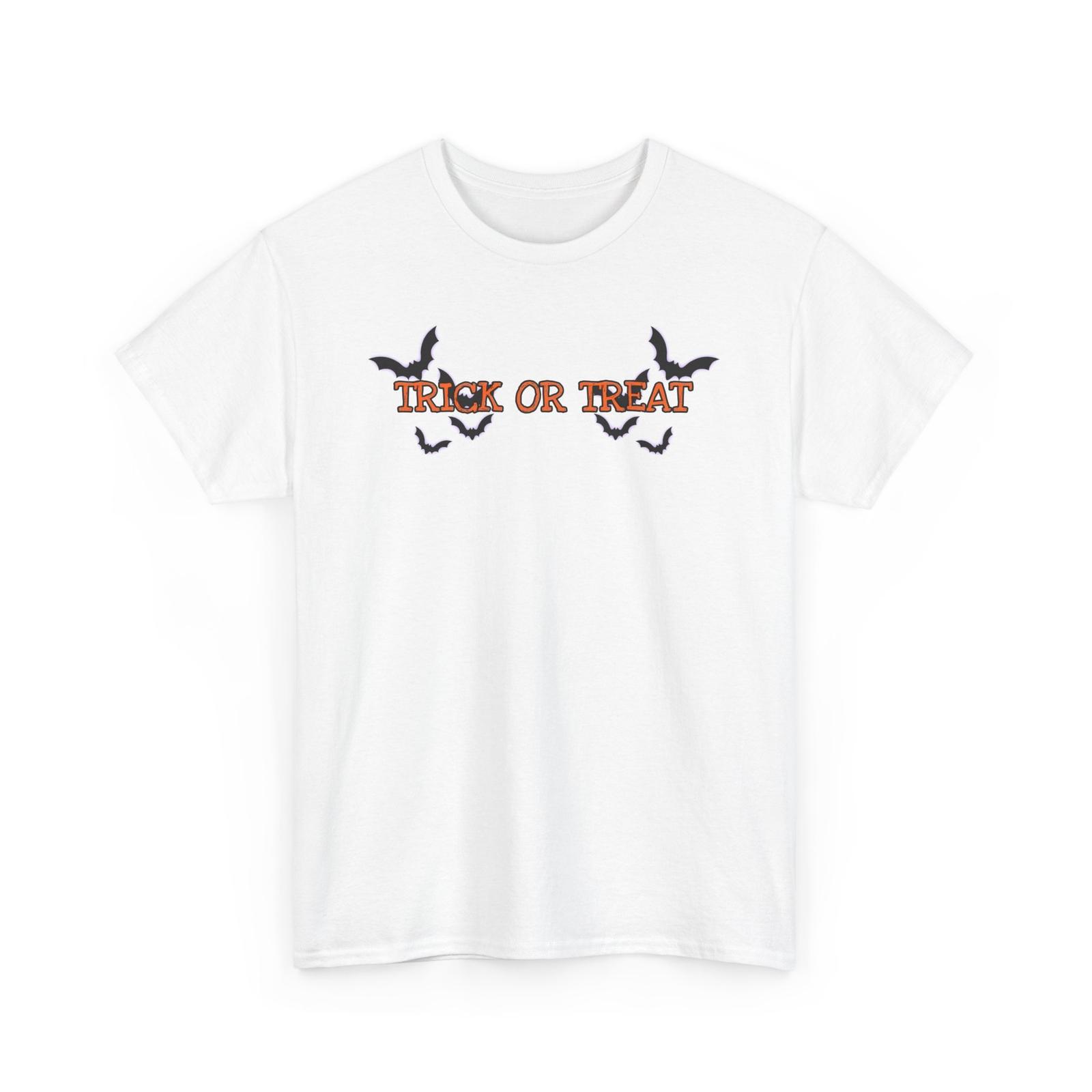 Trick or Treat T-Shirt For Men Women Simple Halloween Shirt Spooky Bats Tee XXXL