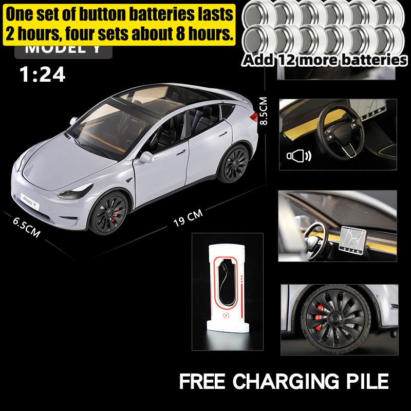 1:24 Model Y Premium Elektryczny Crossover Metalowy Odlew Model Samochodu Dekoracja na Biurko Kolekcjonerski Ornament Prezent Świąteczny Dla Przyjaciela