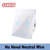 Szaoju EU Touch Switch AC100-240V Led Backlight Panel Tempered Crystal Glass Wall Light Sensory Switches 1/2/3 Gang