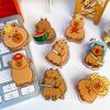 1PCS Cartoon Cute Capybara Double Sided PP Clip for Learning, Office, Desktop Notes, Test Papers, Acrylic Clip