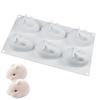 6 Cavity Cute Rabbit Shape Silicone Mold for Mousse Cake Dessert Baking
