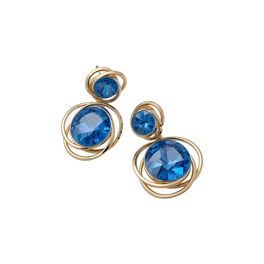 Silver Needle Retro Rhinestone Geometric Stud Earrings - Luxury, Fashionable Accessories for Women