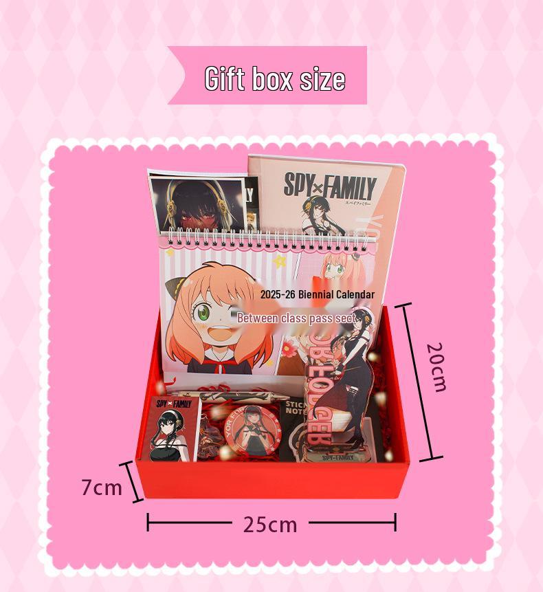 Spy x Family Desk Calendar Gift Box: Loid, Yor, & Anya Two-Dimensional Set - Perfect Birthday Merchandise