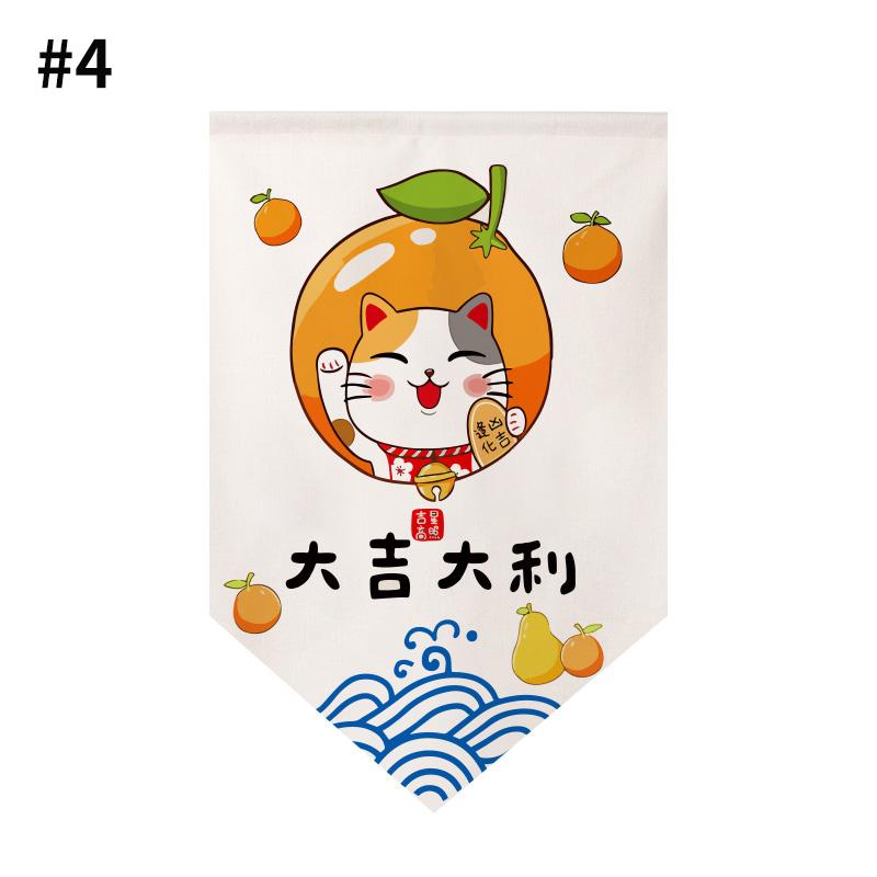Japanese Curtain Sushi Restaurant Shop Hanging Short Curtain Doorway Triangle Flag Kitchen Noren Rideau Cortinas Home Decor