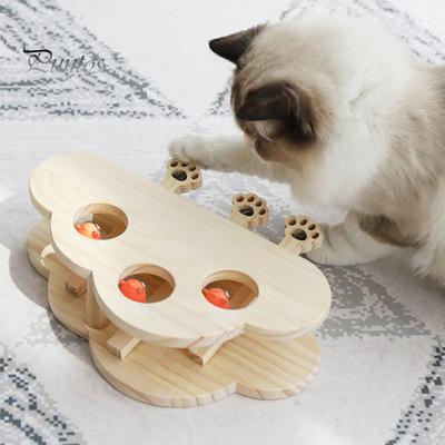 Hračka pro kočky Whack-A-Mole Dřevěná interaktivní hračka pro kočky ve tvaru mraku Whack A Mole Hra Škrabadlo Hračka pro kočky pro vnitřní použití