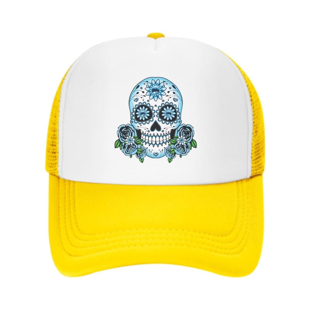 Angry Wolf Head Graphic Trucker Hat Adjustable Mesh Baseball Cap Unisex Outdoor Sun Protection