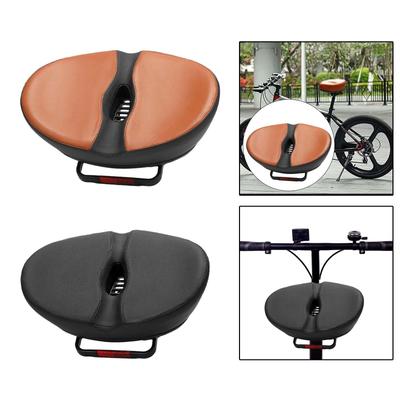 Breiter Weicher Fahrradsattel Komfortpolster Wasserdichtes PU-Material Stoßdämpfendes Polster für Mountainbike, Rennrad und Elektrofahrräder