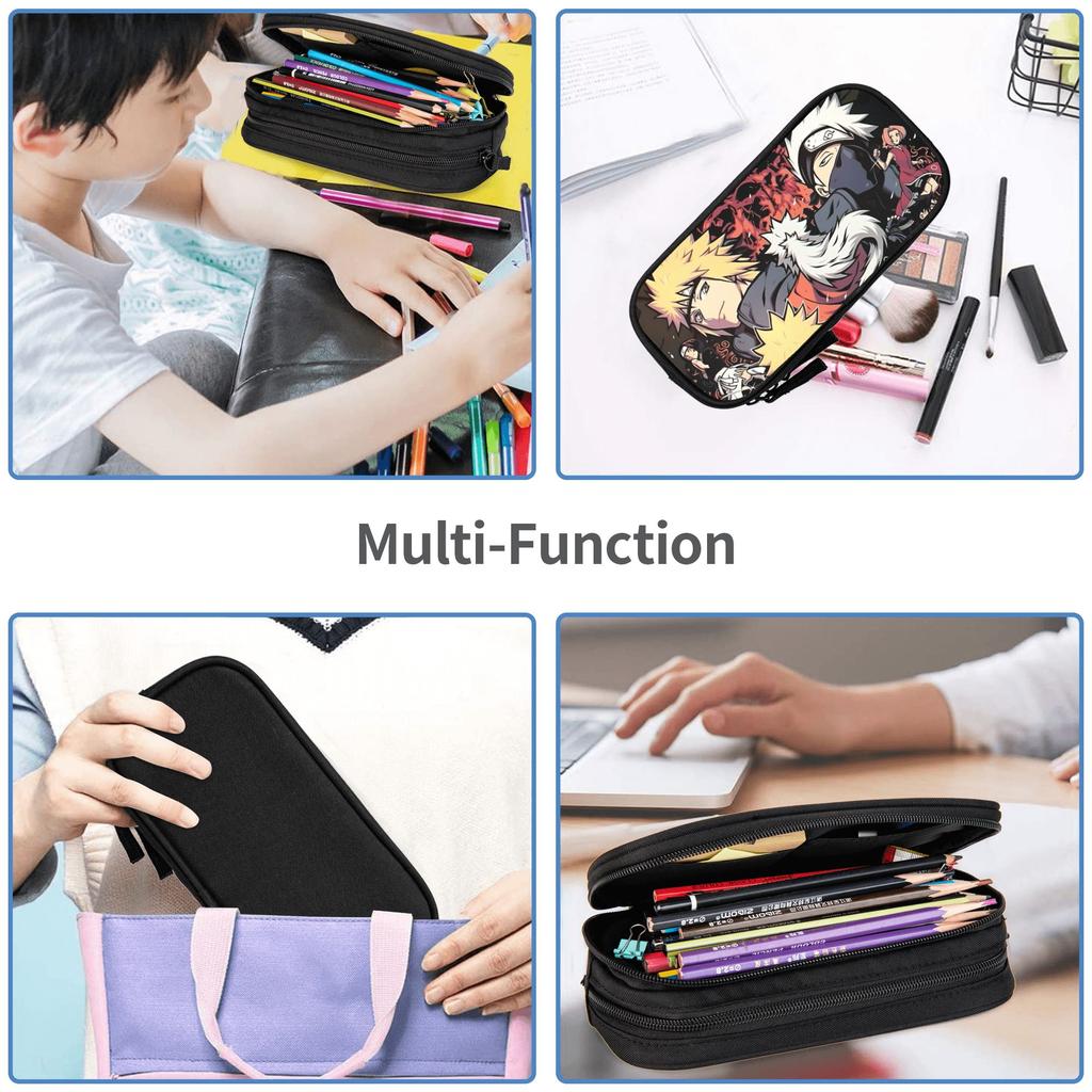 Custom Naruto anime comic Large Capacity Bags for Child School Pencil Bag for Boys Gilrs Kids