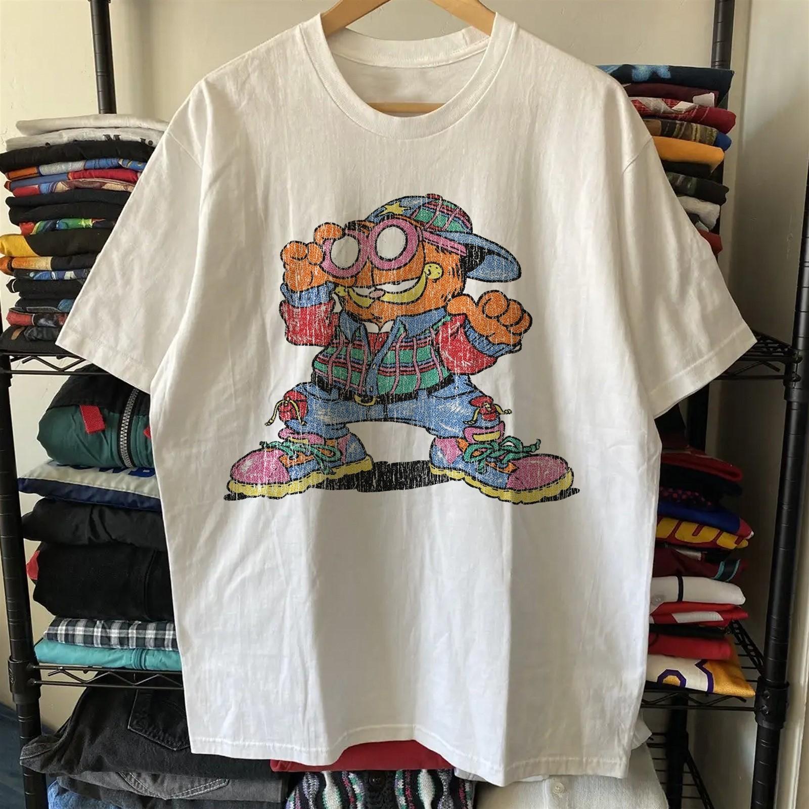 Funky Garfield Rare T-Shirt White S XL