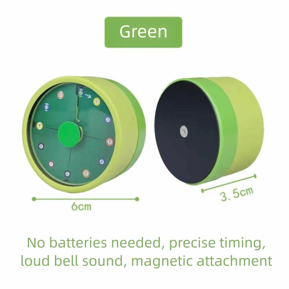 

Mechanical Kitchen Timer Stainless Steel Loud Alarm Countdown Clock Manual Operation Magnetic Stand Chef Cooking Timer зелений