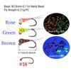 19PCS/Box #16#18 Tungsten Bead Fast Sinking Wet Fly Euro Nymph Fly Trout Fishing Lures Baits