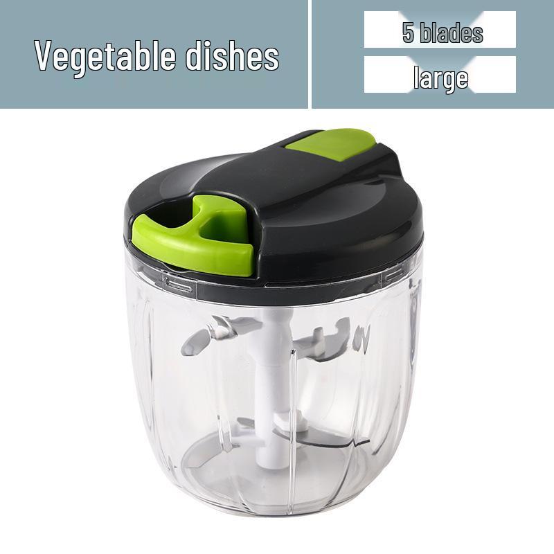 Multi-Function Manual Vegetable and Meat Chopper: Hand-Pull Garlic Mincer, Dumpling Filler, Vegetable Cutter