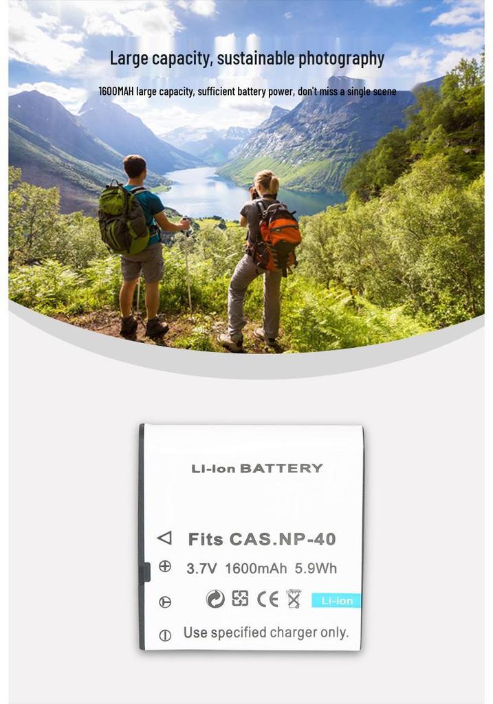 CANP40 Camera Battery Compatible with M-HD01, HD-Q1, Q3, Q5, Q6, Q8, Q9, HD-R900 Models.