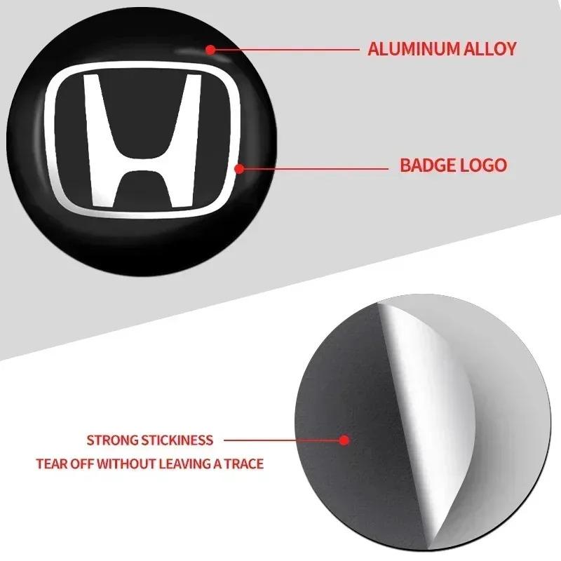 4 Stück 56mm Auto Radnabenkappen Logo Aufkleber Für Honda Civic Fit Jazz Accord CRV QHRV City Odyssey Passport Pilot Vezel