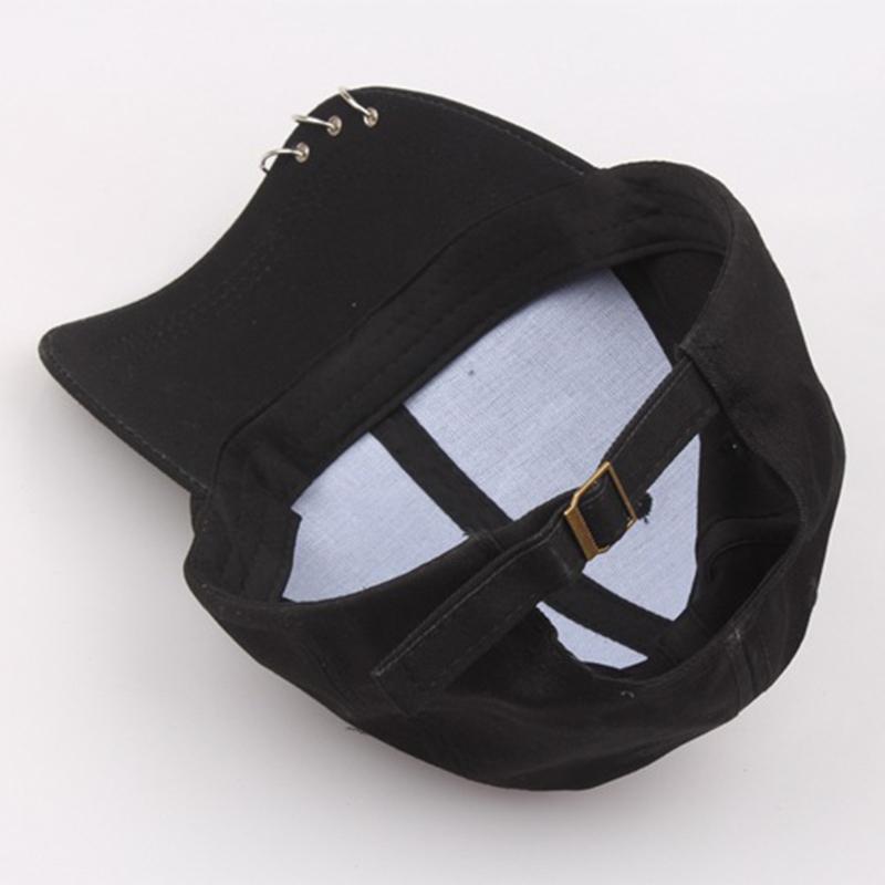 Men Women's Baseball Cap With Ring Circle Snapback Hats Adjustable Korean Style Solid Dad Hat Cotton Casual Visor Fishing Hats
