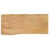 VidaXL Tabletop 100x40x2.5 Cm Live Edge Solid Mango Wood, Wooden Table Top, Side Table Top, 370708