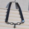 Collier Pendentif Étoile Noir Tendance Y2K pour Femmes Chokers en Cuir Charms Zircon Strass Vintage Punk Cool Bijoux Cadeaux