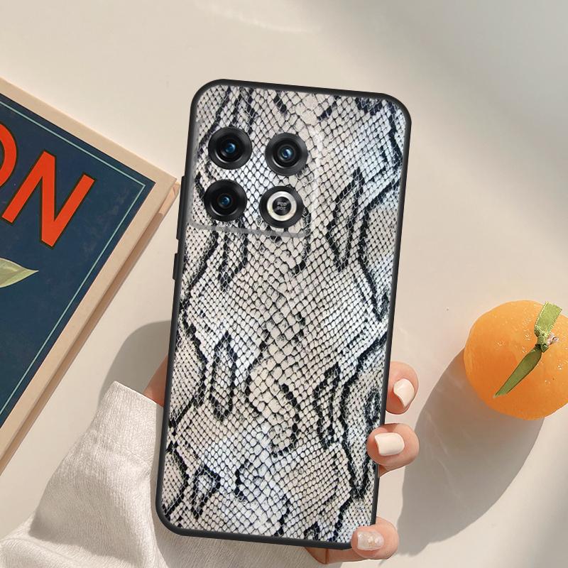 Snake Skin Case For OnePlus 12R 13R 13T 10R 15 13 12 11 10T 8T Nord CE 4 3 2 Lite N20 N30 Nord 5 Cover